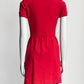 Valentino Red Floral Detail Shift Dress M