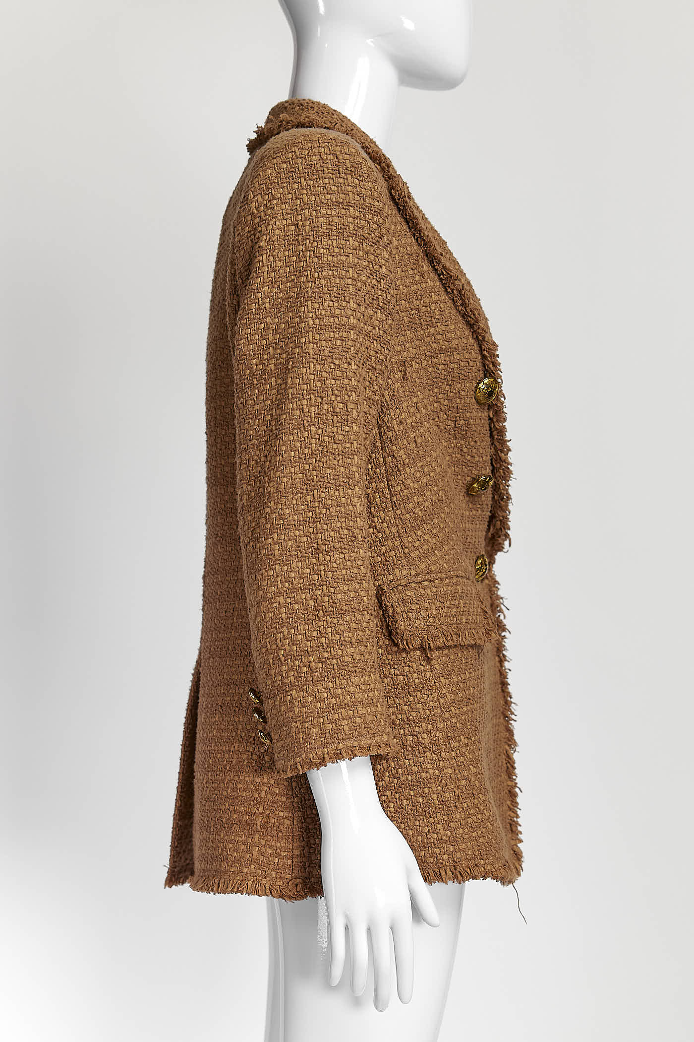 Veronica Beard Camel Miller Tweed Jacket 4