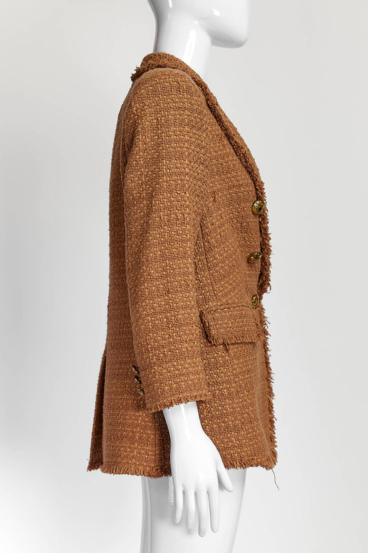 Veronica Beard Camel Miller Tweed Jacket 4
