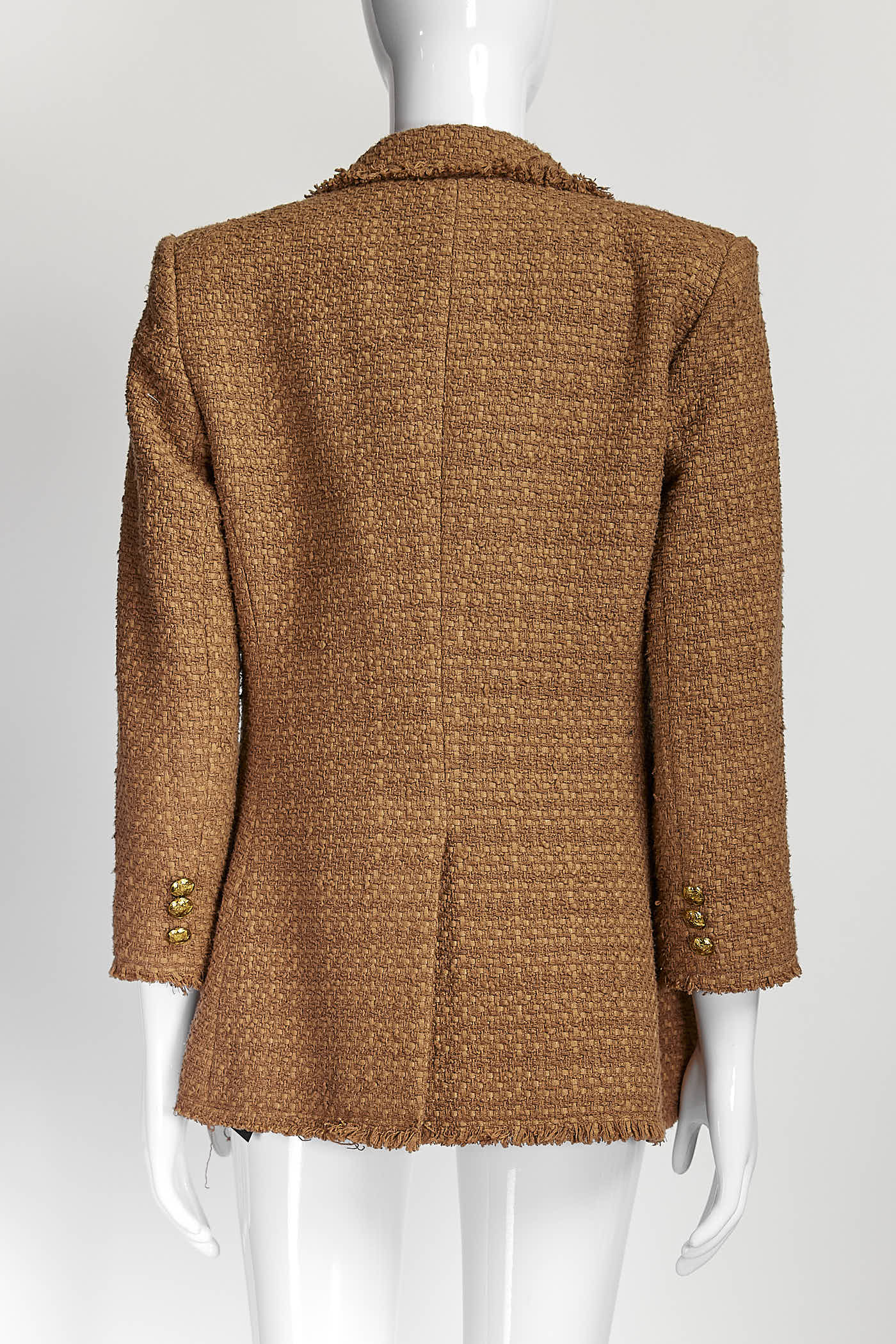 Veronica Beard Camel Miller Tweed Jacket 4
