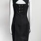 Versace Black Sleeveless Dress with Lace Detail 4
