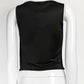 Versace Black Tank Top with Gold Button Detail 40