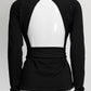 Versace Black Turtleneck Sweater with Chain Detail 40