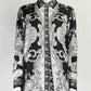 Versace Black/White Printed Silk Shirt/Top 40