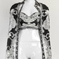 Versace Black/White Printed Silk Shirt/Top 40