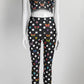 Versace Dua Lipa Black Polka Dot Print with Butterfly Bralett/Tights Set 38