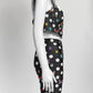 Versace Dua Lipa Black Polka Dot Print with Butterfly Bralett/Tights Set 38