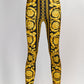 Versace Gold/Black Baroque Leggings IT38