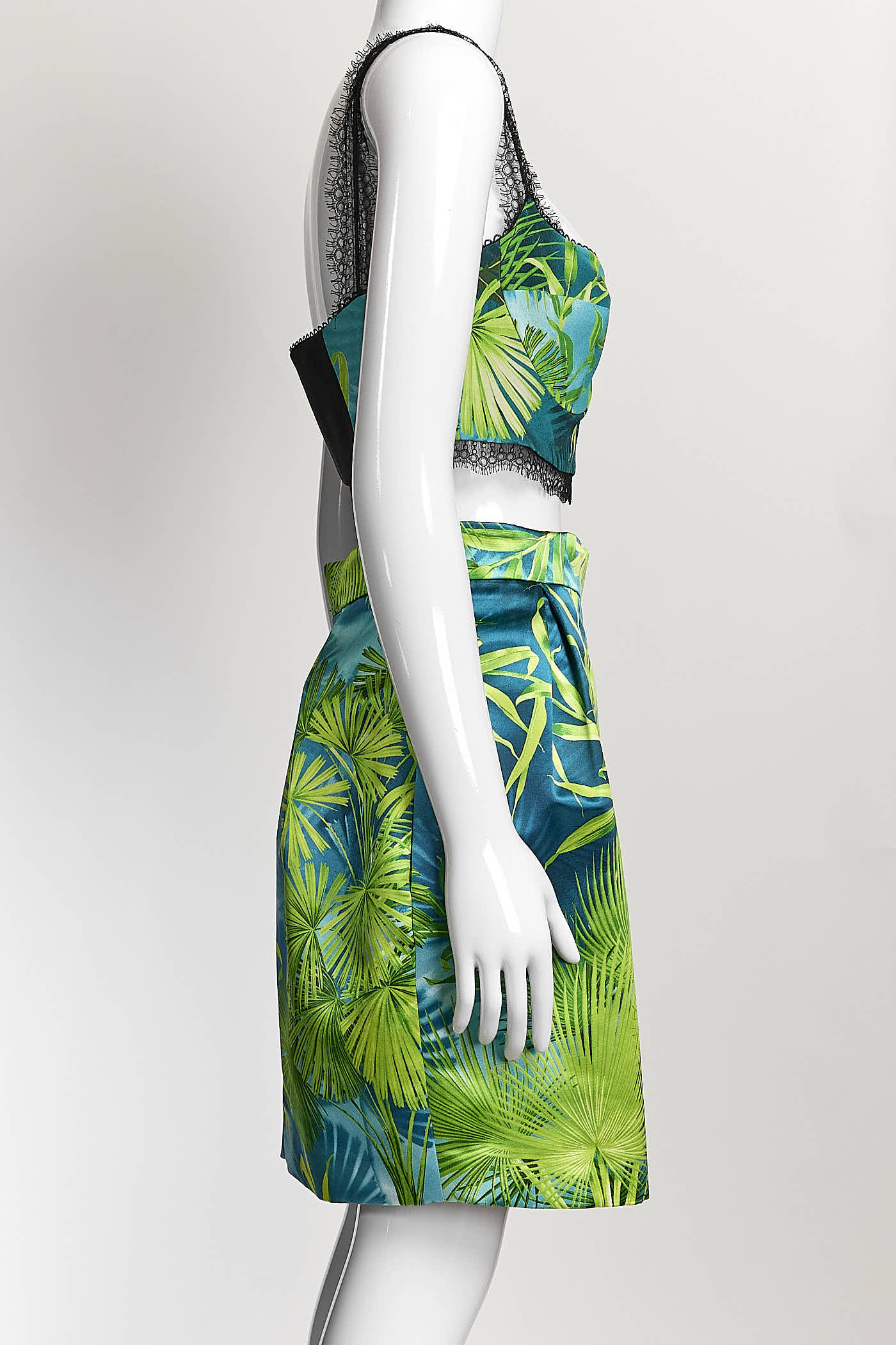 Versace Green Jungle Print Bralette Set 42