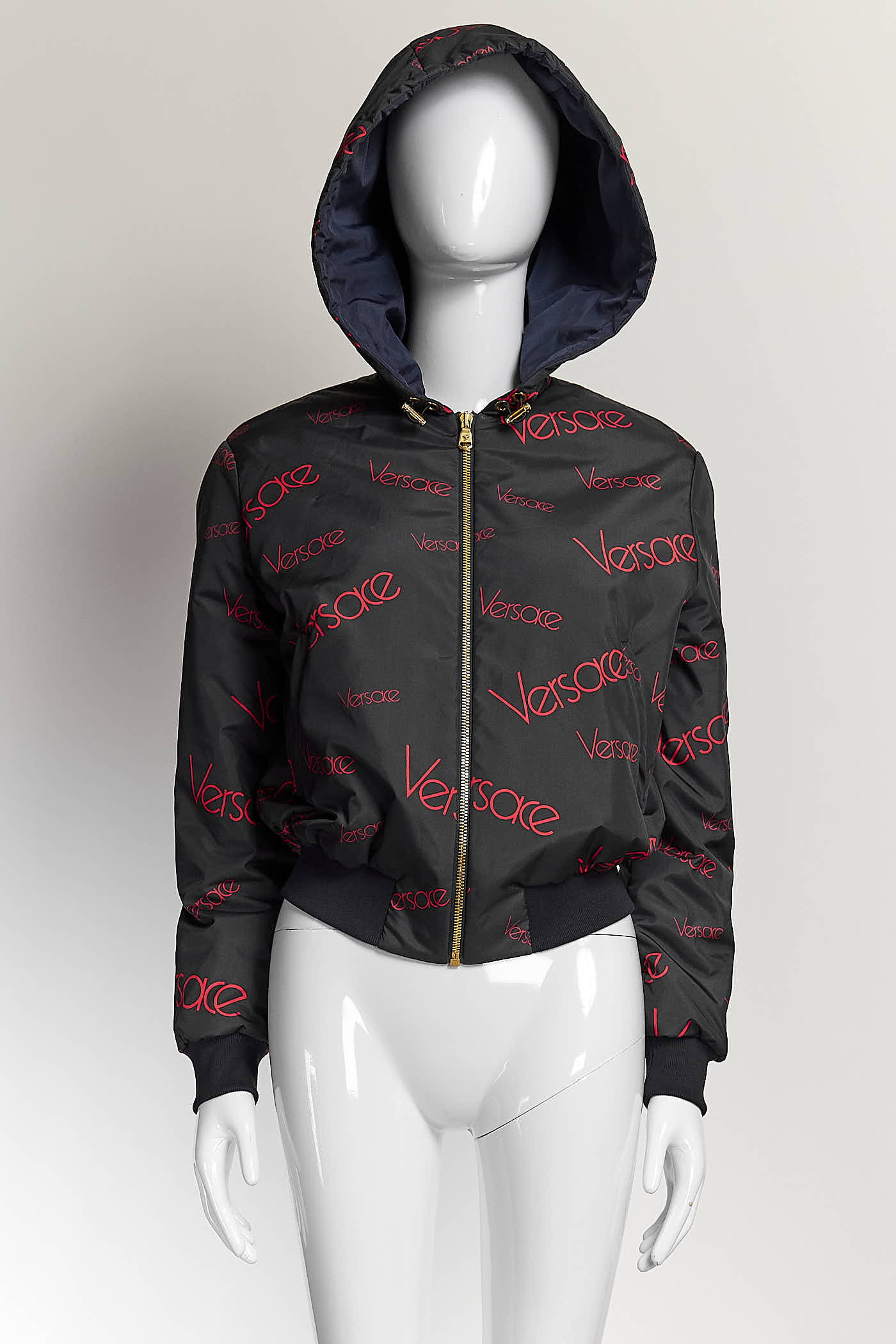 Versace Navy with Red Logo Jacket 36
