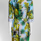 Versace Palm Print Blue Dress 38