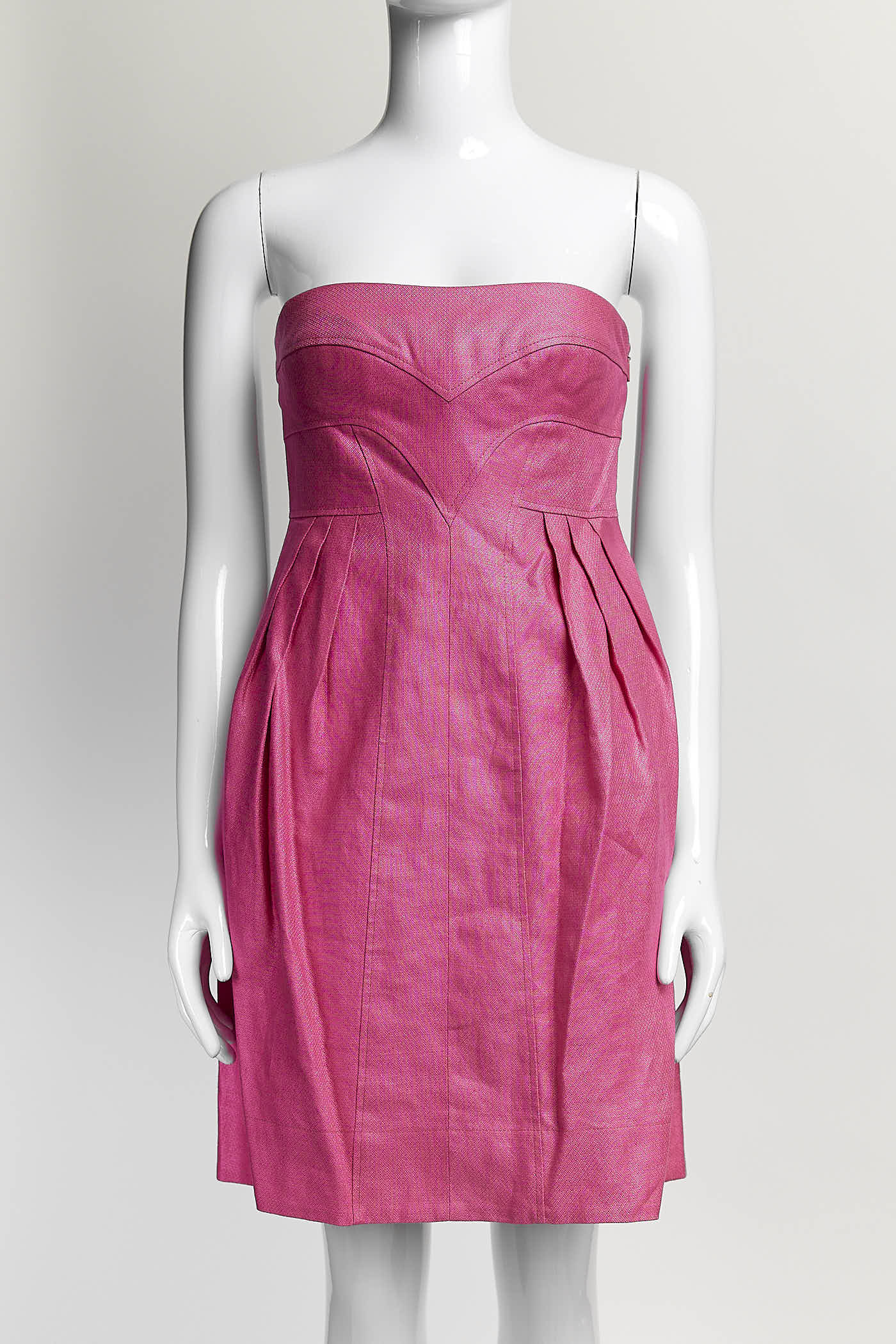 Versace Pink Strapless Mini Dress 38
