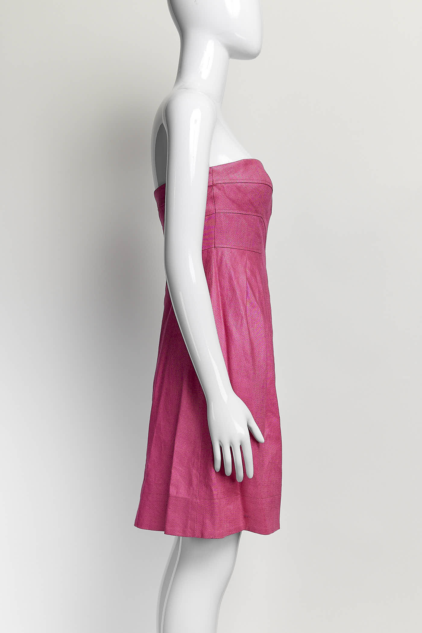 Versace Pink Strapless Mini Dress 38