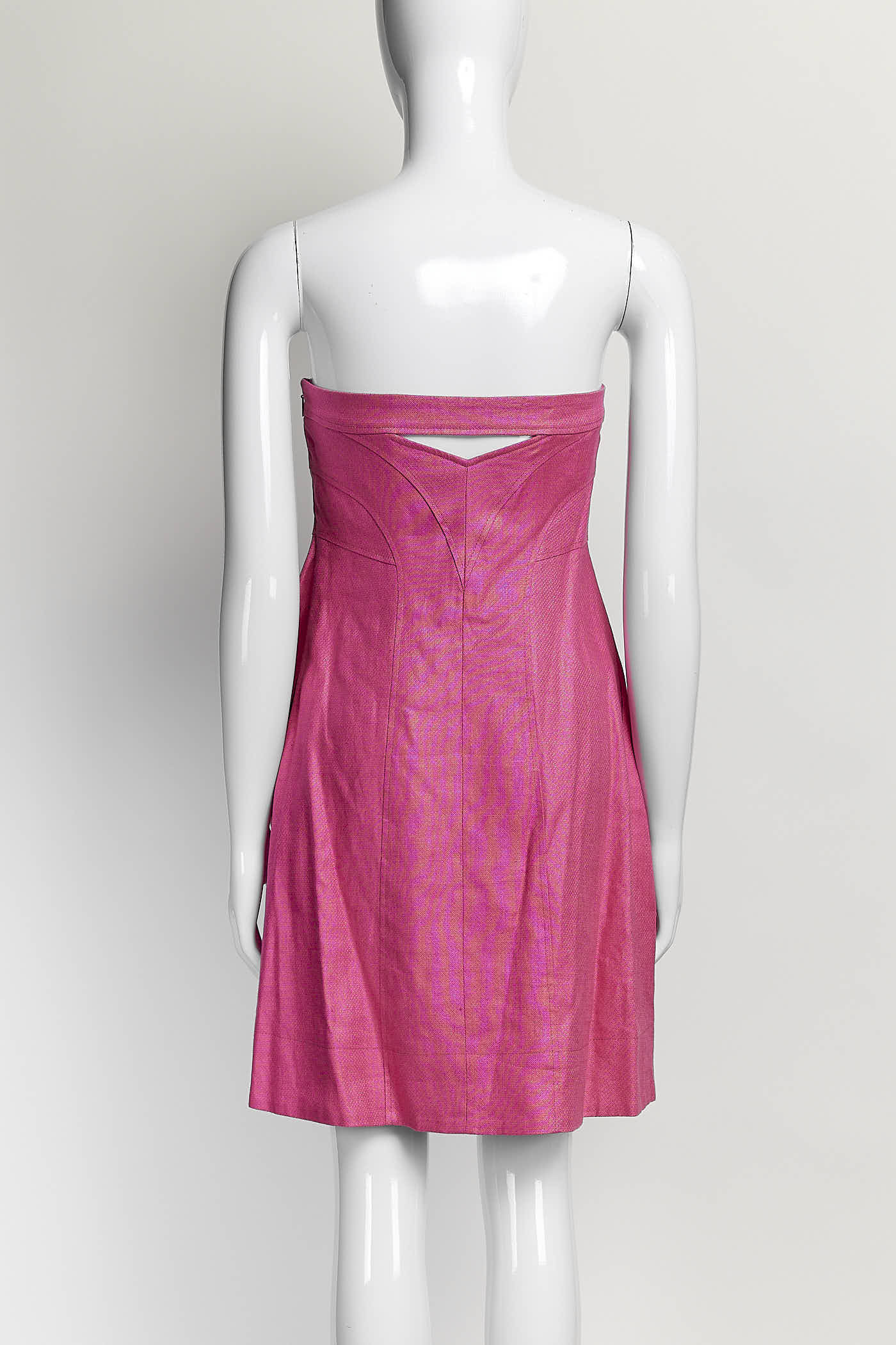 Versace Pink Strapless Mini Dress 38