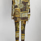 Versace Silk Baroque Printed Shirt/Leggings 40