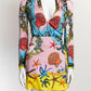 Versace Yellow/Pink Seashell Bodysuit/Skirt Set 40