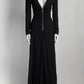 Victoria Beckham Black Dress with Silver Zipper Detail UK10