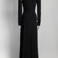 Victoria Beckham Black Dress with Silver Zipper Detail UK10