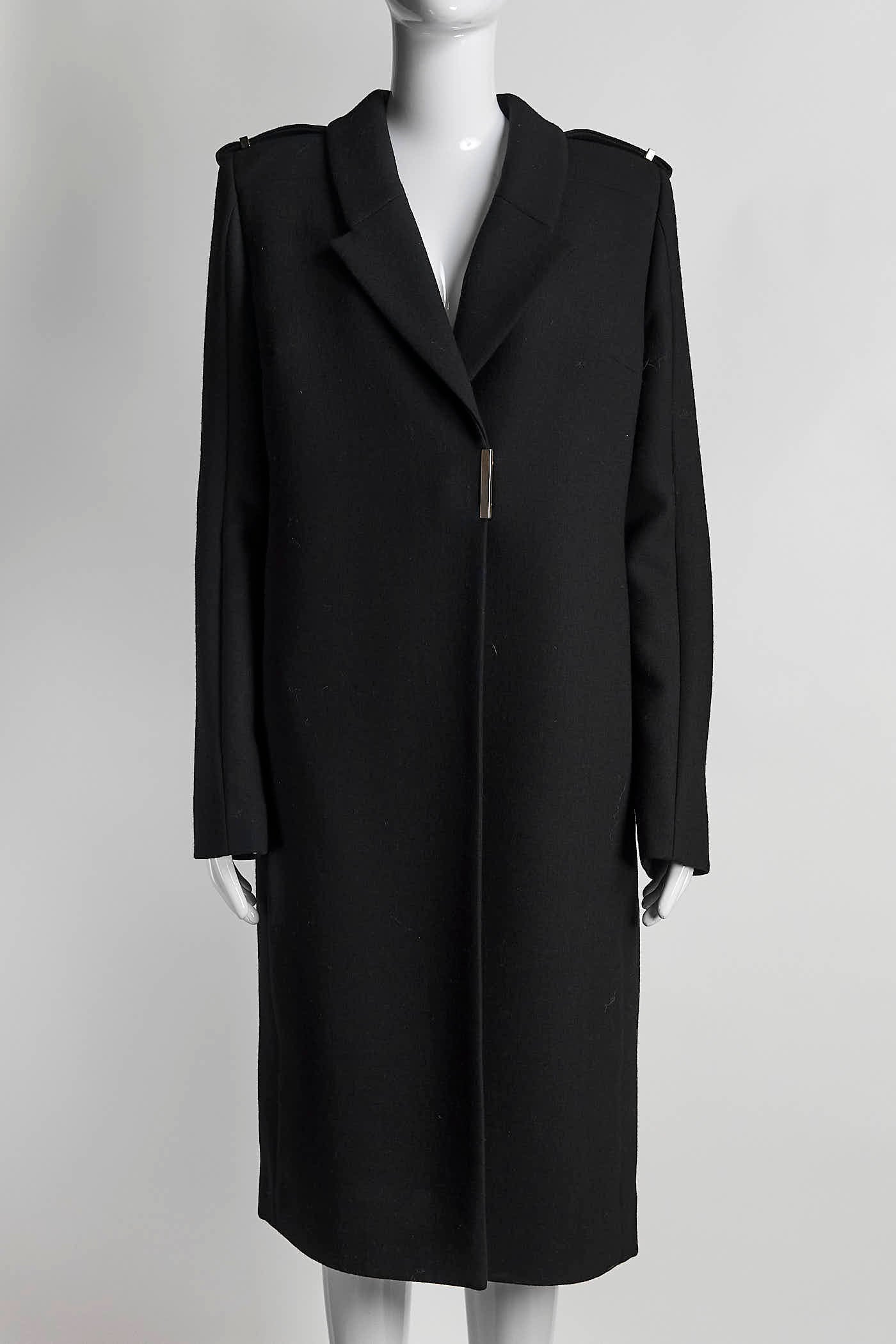 Victoria Beckham Black Wool Coat 12