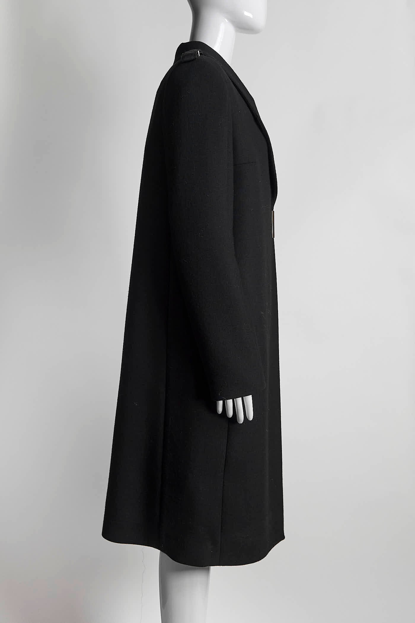 Victoria Beckham Black Wool Coat 12