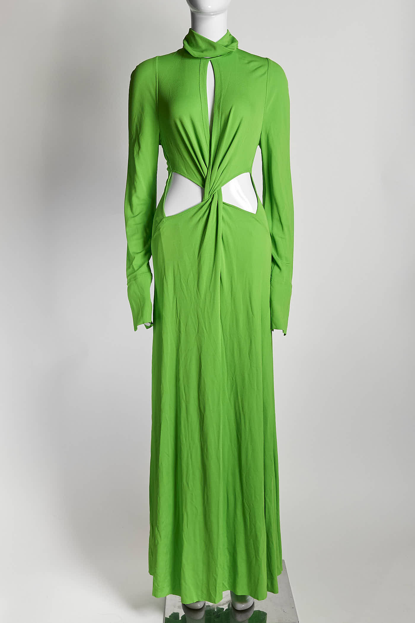 Victoria Beckham Maxi Dress In Green With Twist Detail 14