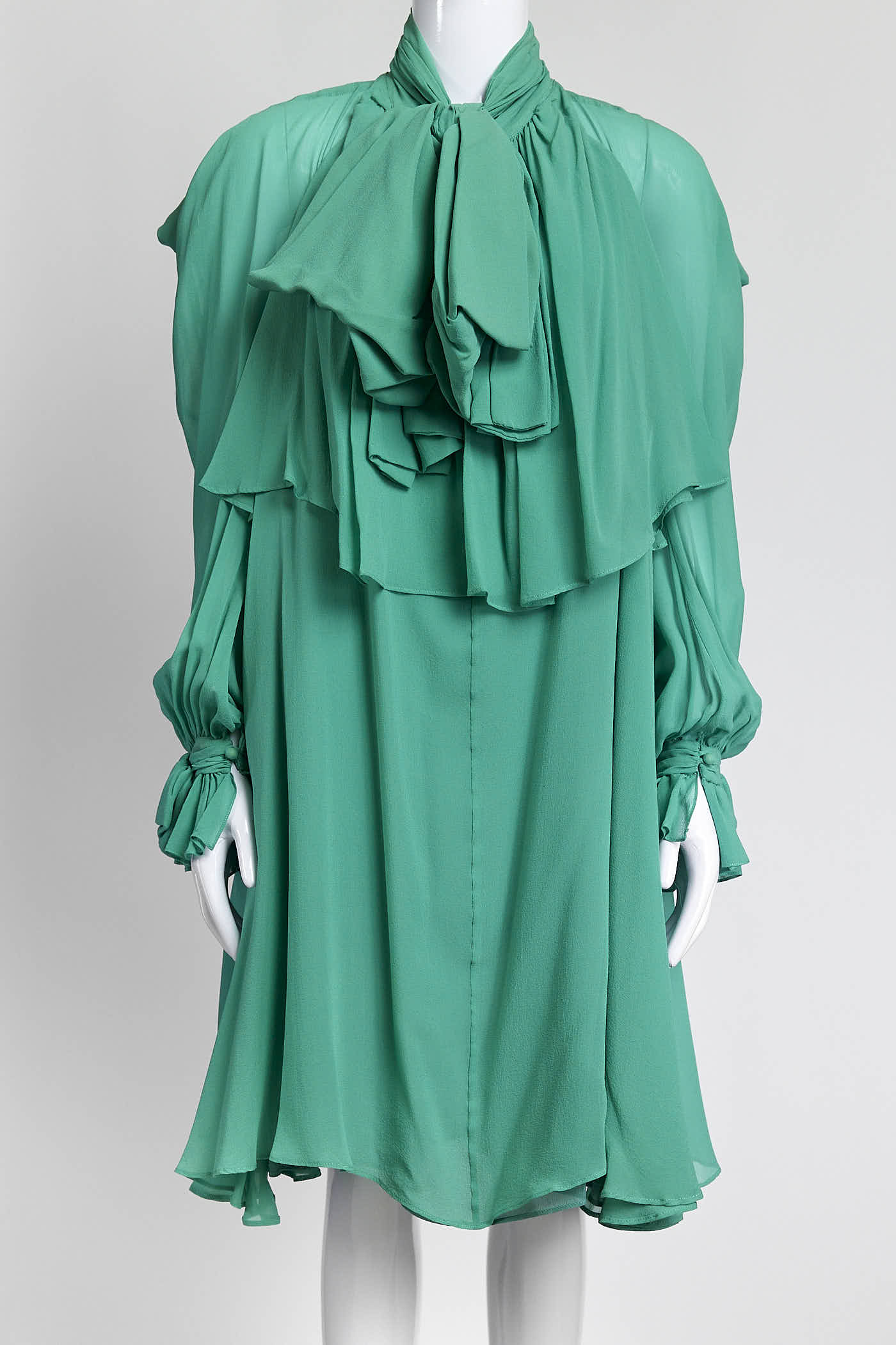 Viktor & Rilf Green Ruffled Dress 44