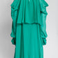 Viktor & Rilf Green Ruffled Dress 44