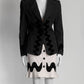 Yve Saint Laurent Black Blazer/Cream Skirt 38