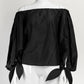 Yves Saint Laurent Black Puffy Sleeves Blouse 38