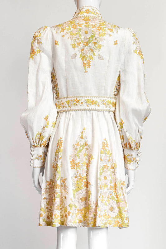 ZIMMERMANN Super Eight Linen Mini Dress 1
