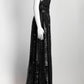 ZUHAIR MURAD Black Beaded Sequin Open Back Gown US 8