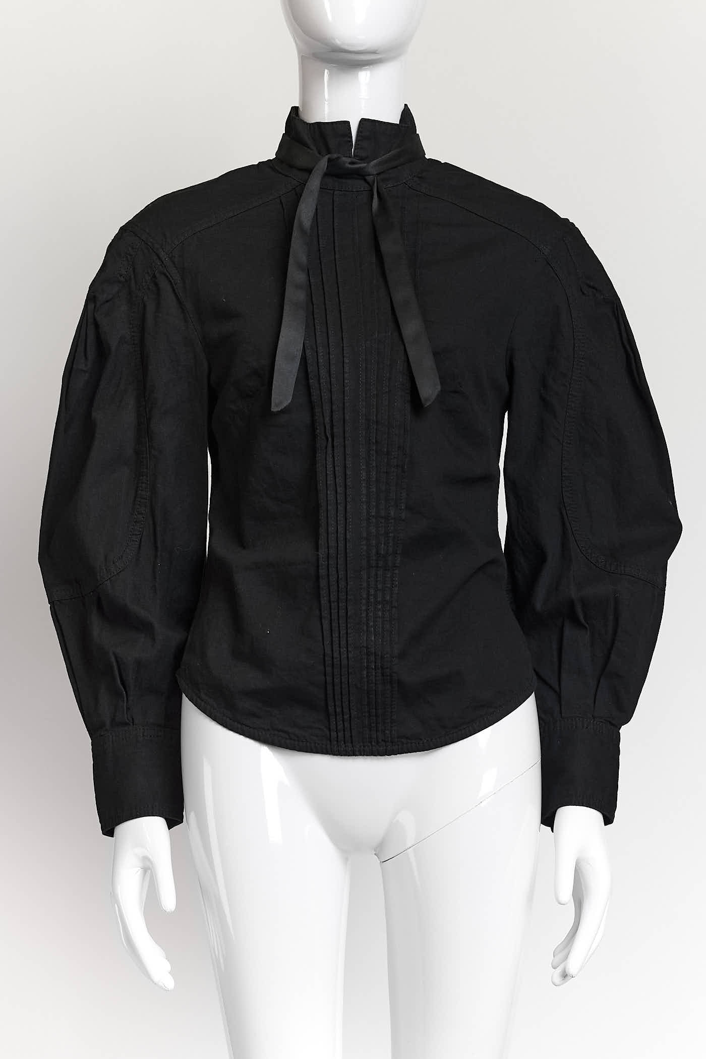 Zimmermann Black High Collar Blouse OP