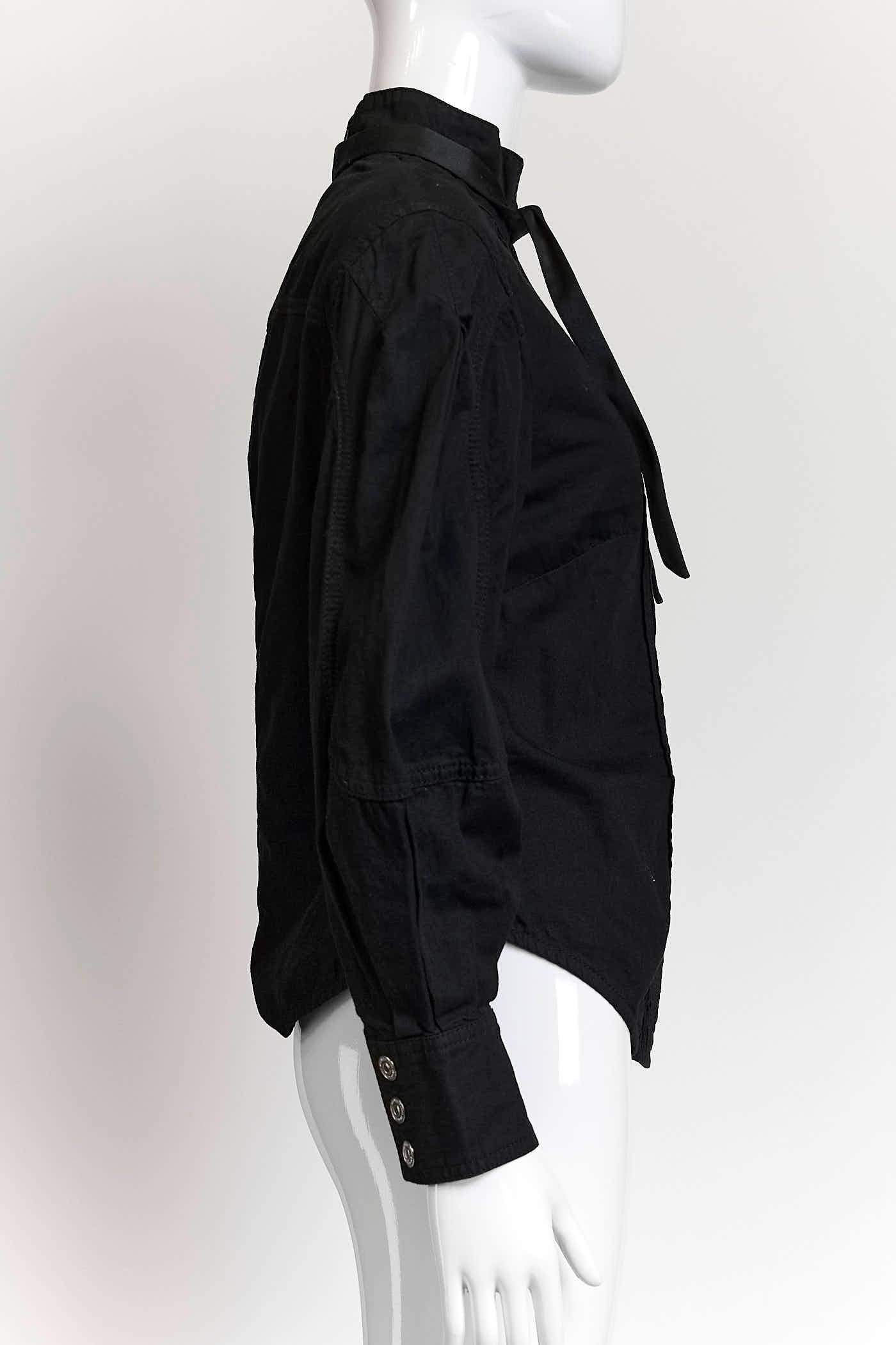 Zimmermann Black High Collar Blouse OP