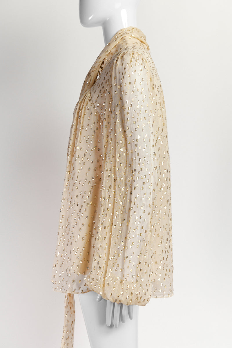 Zimmermann Champagne Tie Polka Dots Blouse AU3