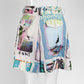 Zimmermann Glassy Belted Printed Linen Shorts In Blue AU1
