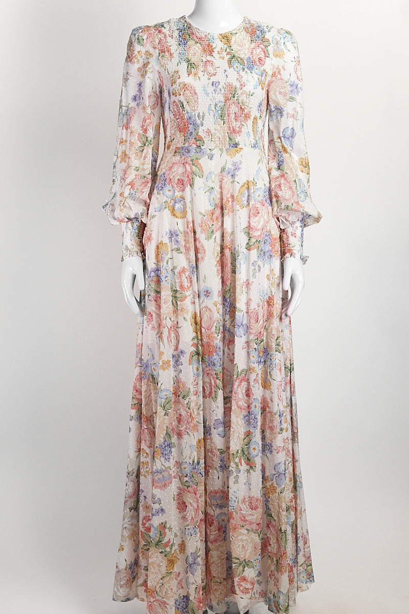 Zimmermann Long Sleeve Floral Maxi Dress AU1