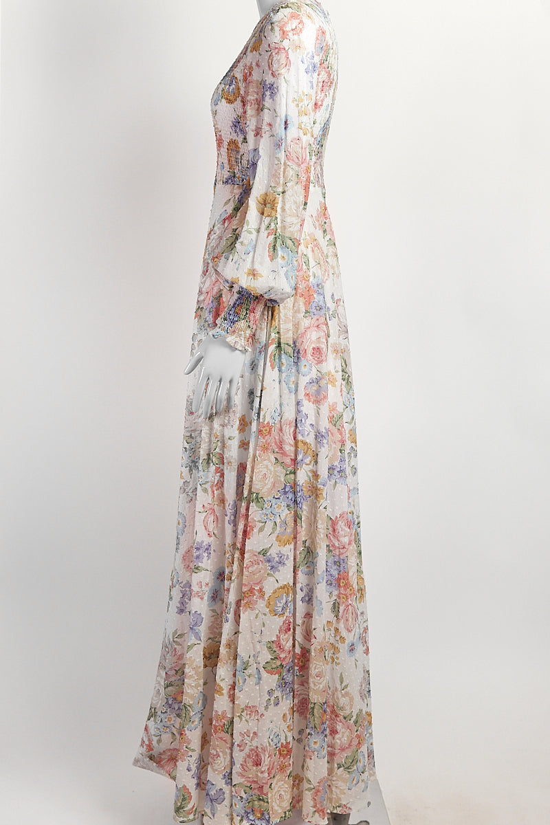 Zimmermann Long Sleeve Floral Maxi Dress AU1
