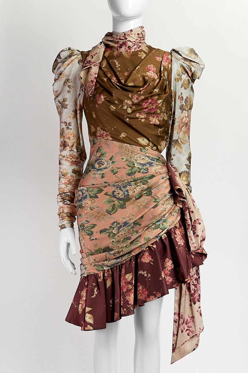 Zimmermann Long Sleeve Floral Mini Dress AU0