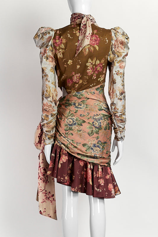 Zimmermann Long Sleeve Floral Mini Dress AU0