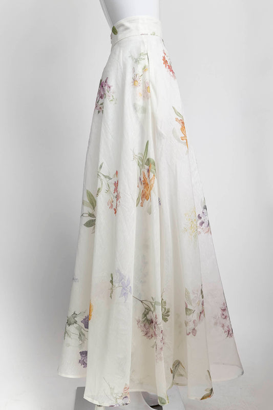 Zimmermann Natura Maxi Skirt Multicolored Floral Print 0