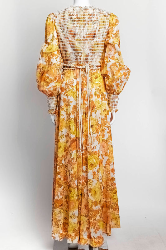 Zimmermann Orange Floral Printed Dress 2