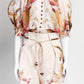 Zimmermann Pink Ascension Shirred Floral Blous with Short 0