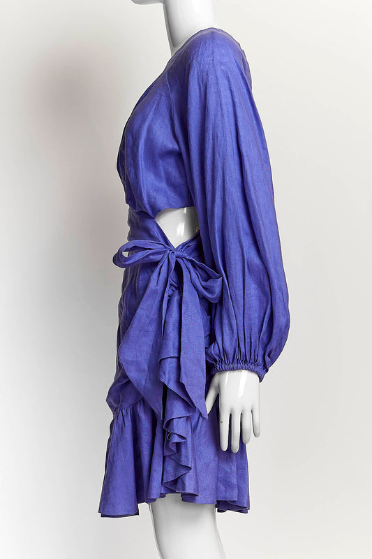 Zimmermann Purple LINEN Dress AU1