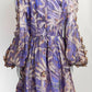 Zimmermann Purple Patterned Butterfly Detail Linen Silk Dress 1