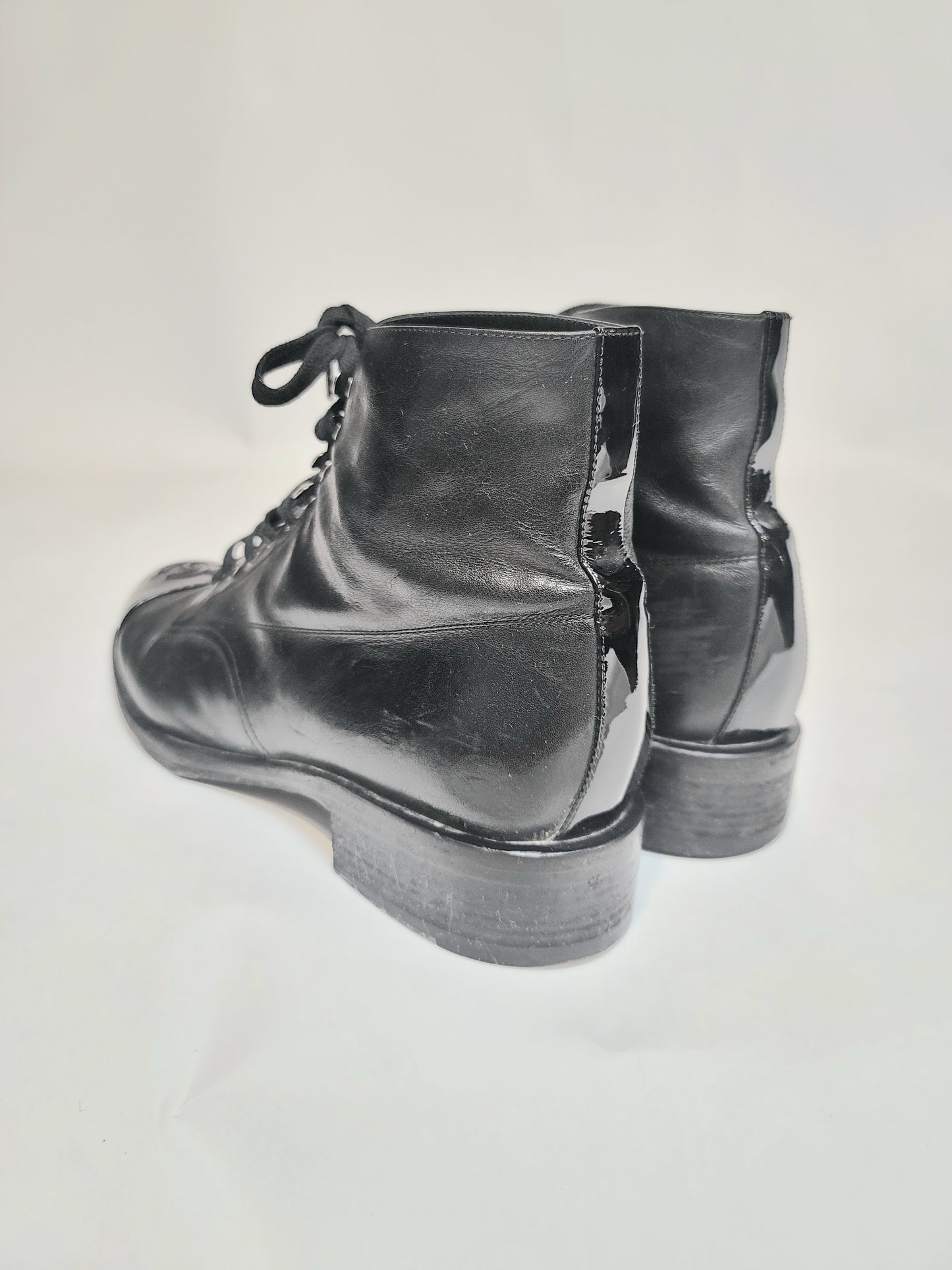 Chanel Interlock CC Logo Black Boots 40