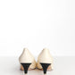 Chanel Cream and Black Cap Toe Heel 37.5