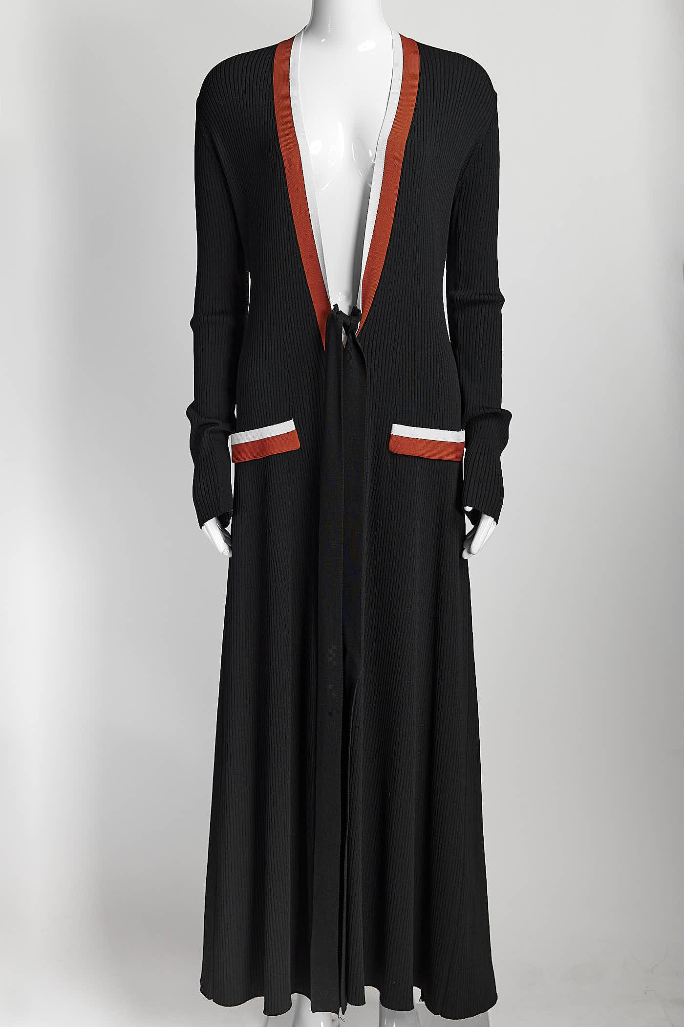 Maje Black Knit Belted Long Cardigan 2