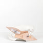 Jimmy Choo White Leather Heels with Mesh and Acrylic Detail 38