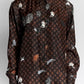 LOUIS VUITTON X Grace Coddington Catogram Silk Shirt 36