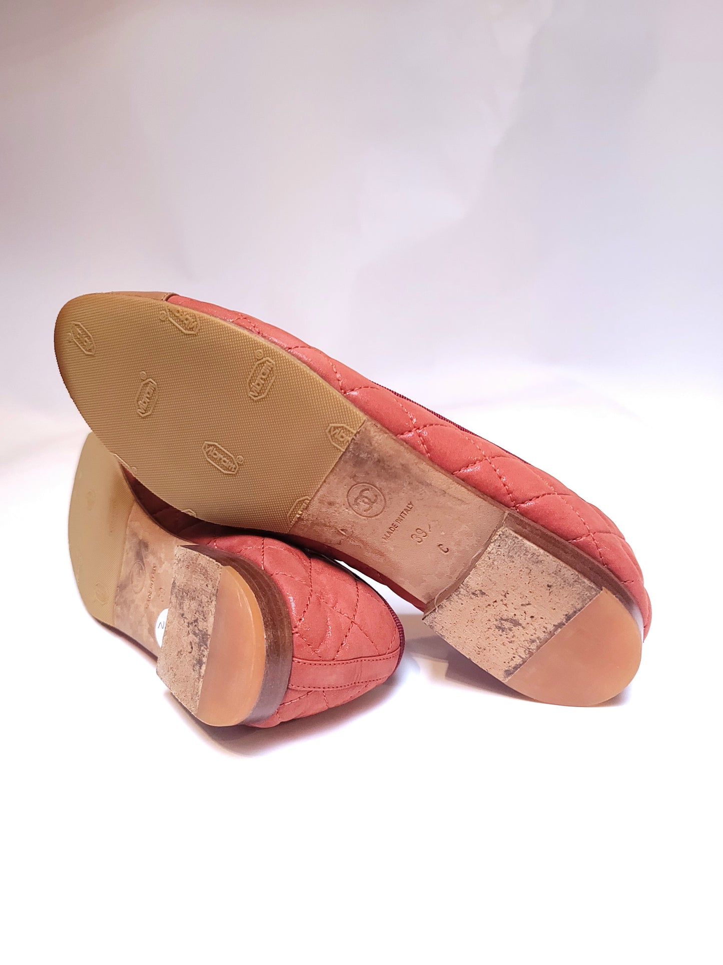 Chanel Orange Flats 39